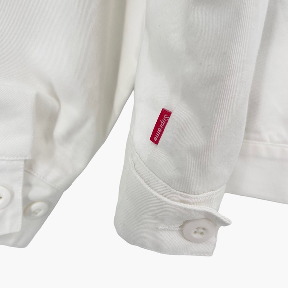 Supreme x Daniel Johnston Men's Embroidered Art Work White Jacket - Picture 6 of 11